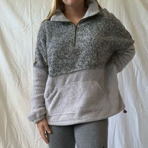 Fuzzy quarter zip